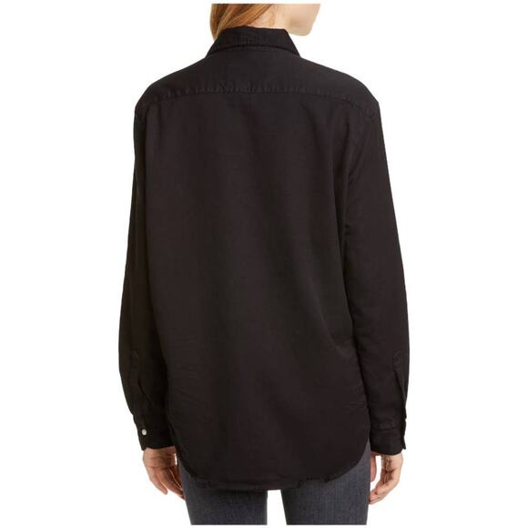 Frank & Eileen NWOT Eileen Woven Button Up in Blackout Stonewashed Denim Size XS - Picture 3 of 13